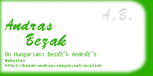 andras bezak business card